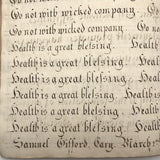 Samuel Gifford 1831 Writing and Calligraphy Practice School Notebook