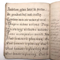 Samuel Gifford 1831 Writing and Calligraphy Practice School Notebook