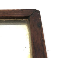 Beautiful, Earlyish 19th c. Walnut Framed Small Folk Mirror