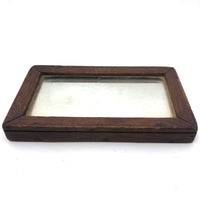 Beautiful, Earlyish 19th c. Walnut Framed Small Folk Mirror