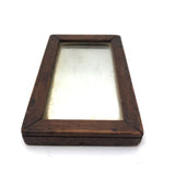 Beautiful, Earlyish 19th c. Walnut Framed Small Folk Mirror