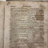 Charles Wilet's 1846 English Grammar Book with Drawings