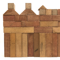 Lovely Large Antique Set of Wooden Building Blocks in Original Box