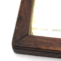 Beautiful, Earlyish 19th c. Walnut Framed Small Folk Mirror