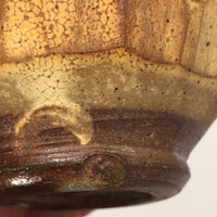 Pair of Japanese Style Faceted Yunomi Studio Pottery Cups, Marked