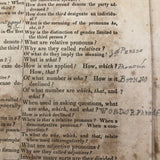 Charles Wilet's 1846 English Grammar Book with Drawings