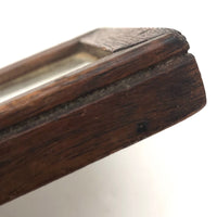Beautiful, Earlyish 19th c. Walnut Framed Small Folk Mirror