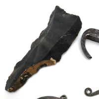 Old Cigar Box with Two Hand-forged Steel Strikers Plus Flint