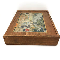 Lovely Large Antique Set of Wooden Building Blocks in Original Box