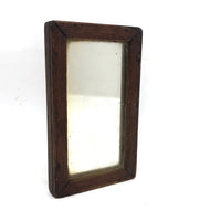 Beautiful, Earlyish 19th c. Walnut Framed Small Folk Mirror