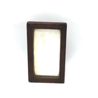 Beautiful, Earlyish 19th c. Walnut Framed Small Folk Mirror