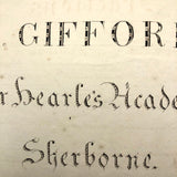 Samuel Gifford 1828 British Math School Notebook (1) with Fraktur Writing