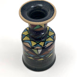 West German Handthrown Mid-Century Signed Pottery Goblet with Harlequin Pattern