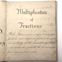 Samuel Gifford 1828 British Math School Notebook (1) with Fraktur Writing
