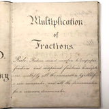 Samuel Gifford 1828 British Math School Notebook (1) with Fraktur Writing