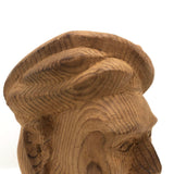 Carved Pine Folk Art Head with Beard and Turban