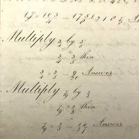 Samuel Gifford 1828 British Math School Notebook (1) with Fraktur Writing