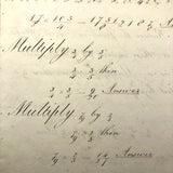 Samuel Gifford 1828 British Math School Notebook (1) with Fraktur Writing