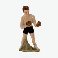 Hand-painted German Porcelain Boxing Figure