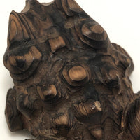 Japanese Hand-carved Cryptomeria Horny Toads