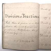 Samuel Gifford 1828 British Math School Notebook (1) with Fraktur Writing