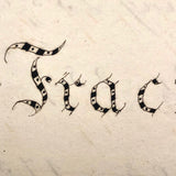 Samuel Gifford 1828 British Math School Notebook (1) with Fraktur Writing