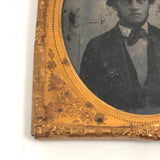C. 1850s (Presumed Amethyst) Sixth Plate Ambrotype of Very Intense Looking Man
