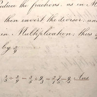 Samuel Gifford 1828 British Math School Notebook (1) with Fraktur Writing