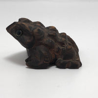 Japanese Hand-carved Cryptomeria Horny Toads