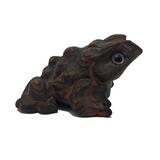 Japanese Hand-carved Cryptomeria Horny Toads