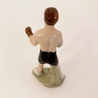 Hand-painted German Porcelain Boxing Figure