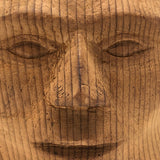 Carved Pine Folk Art Head with Beard and Turban