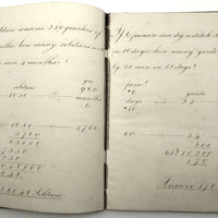 Samuel Gifford 1828 British Math School Notebook (1) with Fraktur Writing
