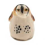 Handmade Porcelain Owl (finger puppet!)