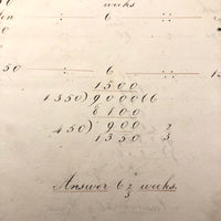 Samuel Gifford 1828 British Math School Notebook (1) with Fraktur Writing