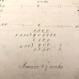 Samuel Gifford 1828 British Math School Notebook (1) with Fraktur Writing