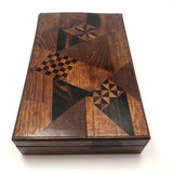Striking Japanese Yosegi Zaiku Marquetry Lacquer Box