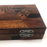Striking Japanese Yosegi Zaiku Marquetry Lacquer Box