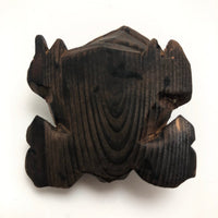 Japanese Hand-carved Cryptomeria Horny Toads