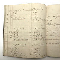 Samuel Gifford 1828 British Math School Notebook (1) with Fraktur Writing