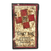 Beautifully Distressed Old Canadian National Railways First Aid Kit Tin Box