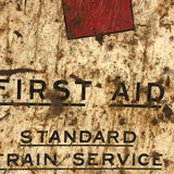 Beautifully Distressed Old Canadian National Railways First Aid Kit Tin Box