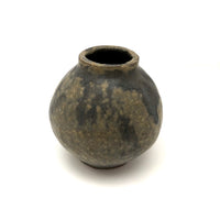 Earthy Presumed Mid Century Japanese Signed Studio Pottery Vase