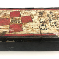 Beautifully Distressed Old Canadian National Railways First Aid Kit Tin Box