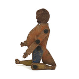 Marvelous Antique Jointed Folk Art Wooden Man with Wings!