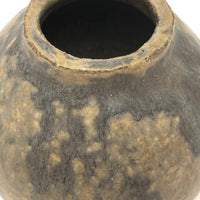 Earthy Presumed Mid Century Japanese Signed Studio Pottery Vase