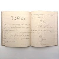 Samuel Gifford 1828 British Math School Notebook (1) with Fraktur Writing