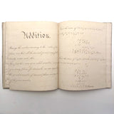 Samuel Gifford 1828 British Math School Notebook (1) with Fraktur Writing