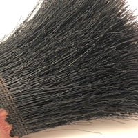 Handmade Antique Horsehair Brush with Turned Handle and Pink Cloth Wrap