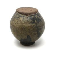 Earthy Presumed Mid Century Japanese Signed Studio Pottery Vase